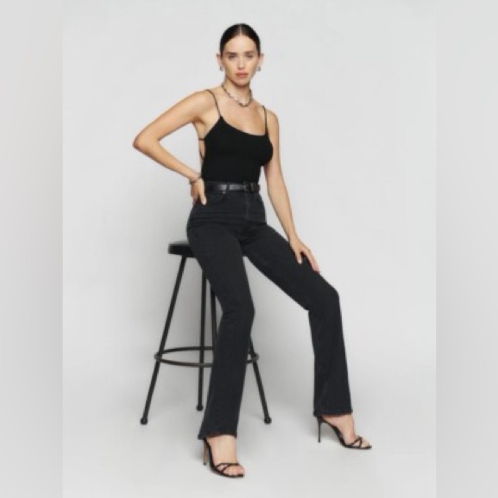 Reformation Peyton High Rise Black Jean
